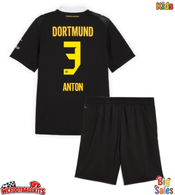 Borussia Dortmund Waldemar Anton #3 Replica Away Stadium Kit for Kids 2026-27 Short Sleeve (+ pants)